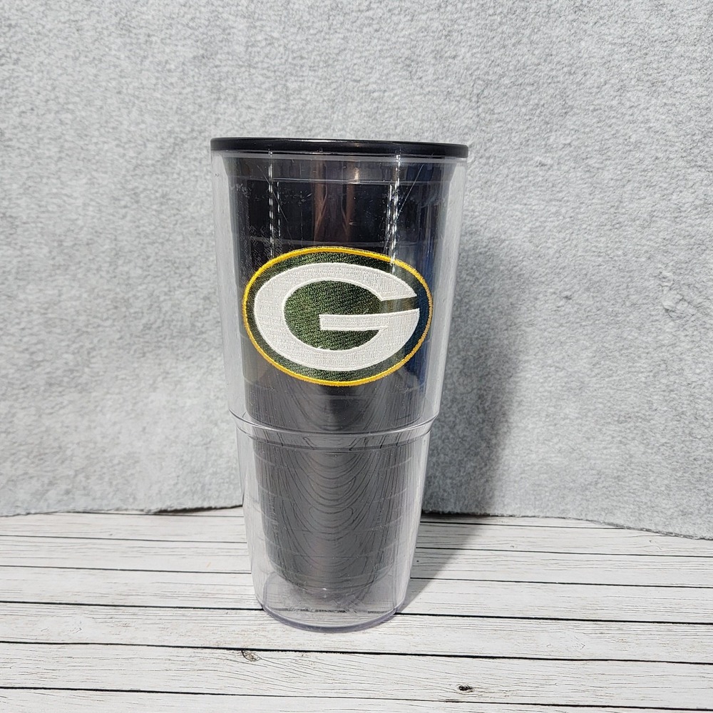 Green Bay Packers Tumbler Cup 24oz NFL Football‎ Double Wall Acrylic Drinkware
